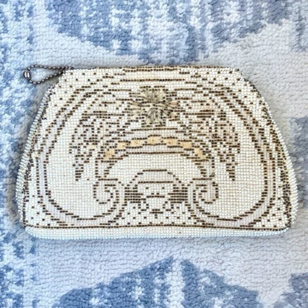 Vintage 1930s Czech Glass Beaded Evening Bag